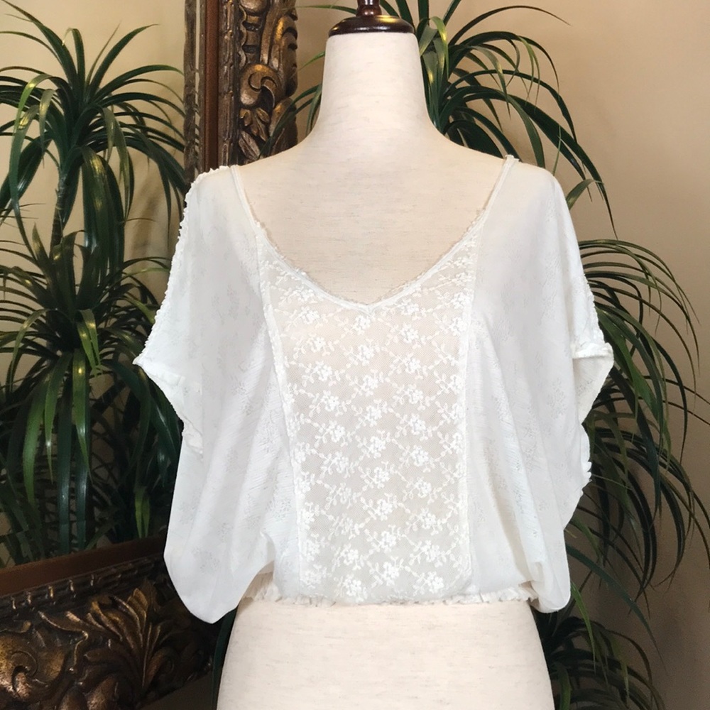 Free People Boho Lace Front Top - Picture 3 of 11
